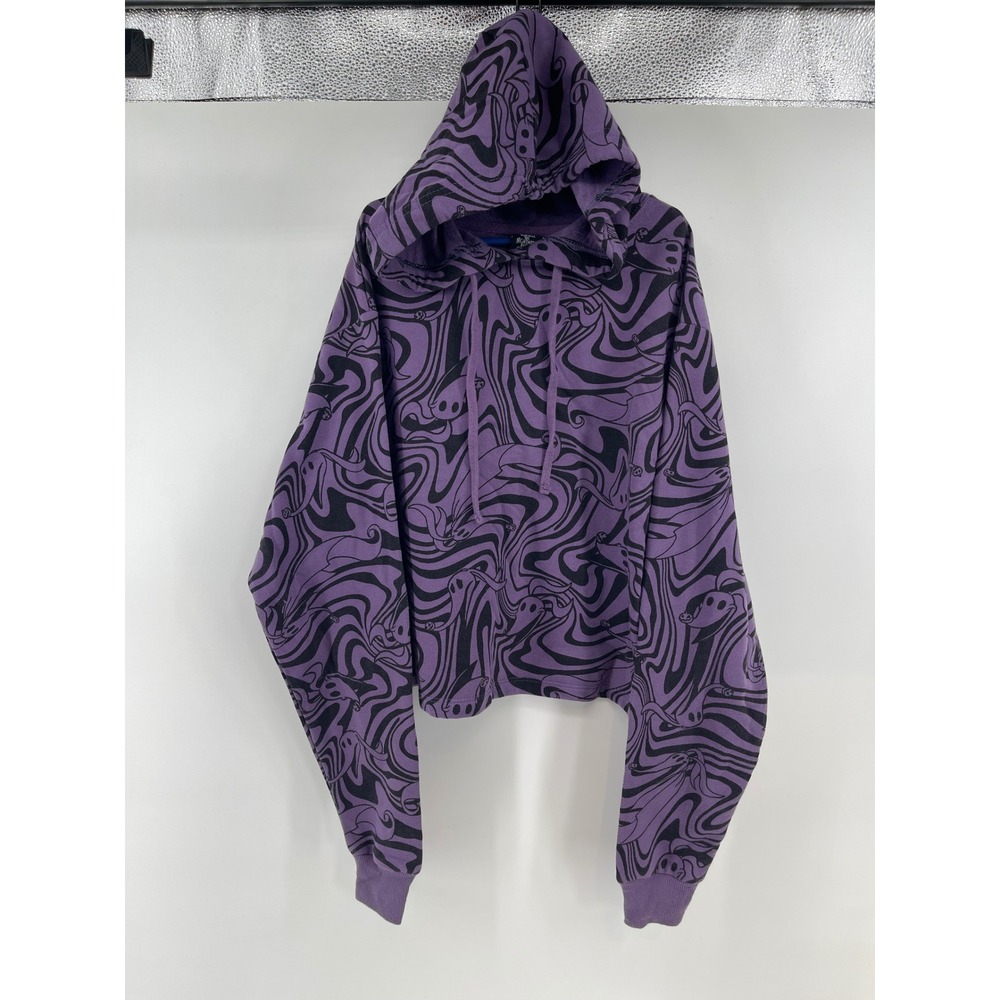 Disney Nightmare Before Christmas Hoodie Women XS Purple Excellent Zero Swirl